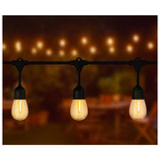 New Majestic, Catena Luminosa LED, 15 Bulbi, Luce Calda, Esterno, Solare