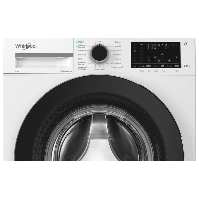 Whirlpool WAM09WBIT Lavatrice Carica Frontale 10 Kg 1400 rpm Classe A Inverter WiFi 6° SENSO (85x60x58 cm) colore Bianco
