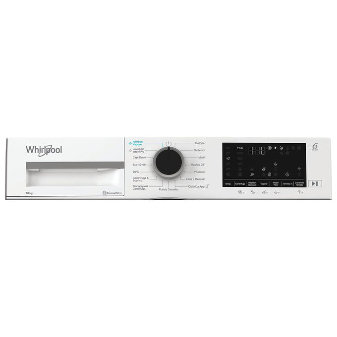 Whirlpool WAM09WBIT Lavatrice Carica Frontale 10 Kg 1400 rpm Classe A Inverter WiFi 6° SENSO (85x60x58 cm) colore Bianco