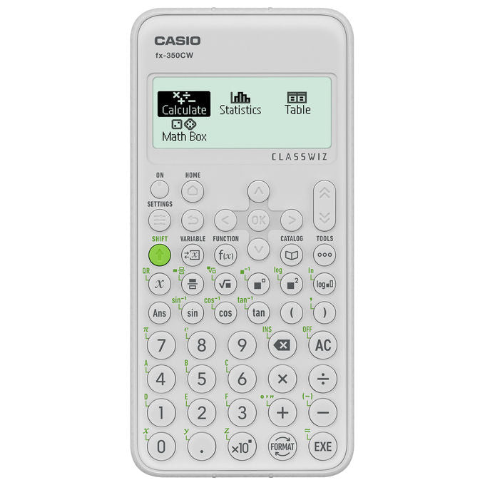 Casio, Calcolatrice Scientifica fx-350CW, Tascabile, Bianco