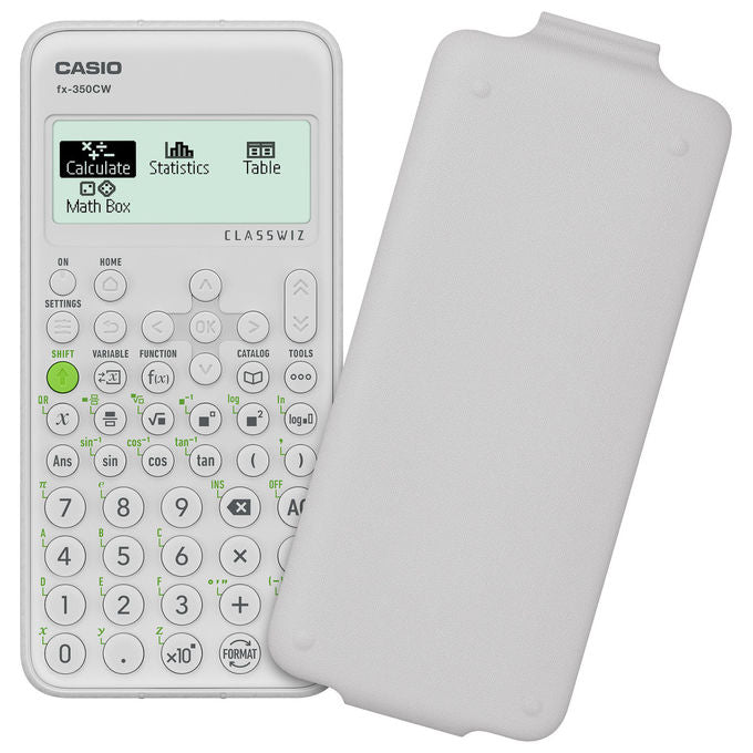 Casio, Calcolatrice Scientifica fx-350CW, Tascabile, Bianco