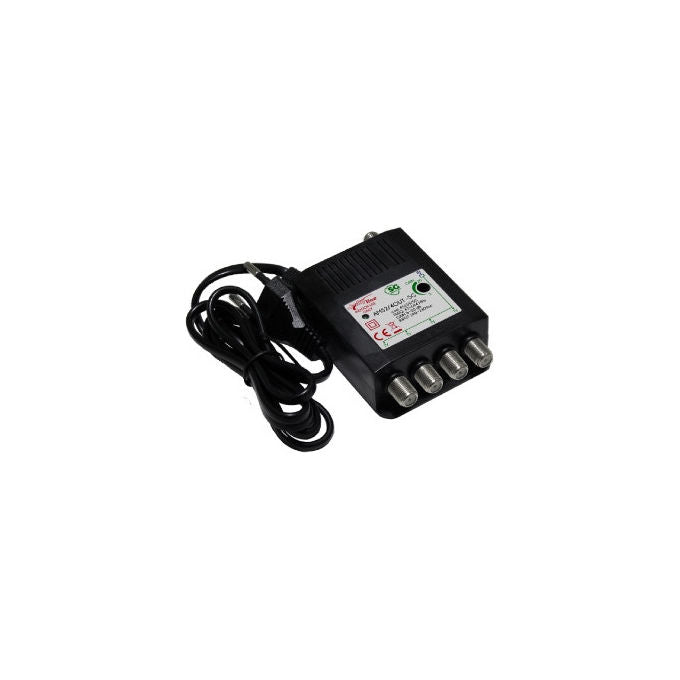 G.B.S. Elettronica, Amplificatore di Segnale TV, 694 - 862 MHz, 4 Uscite, Nero