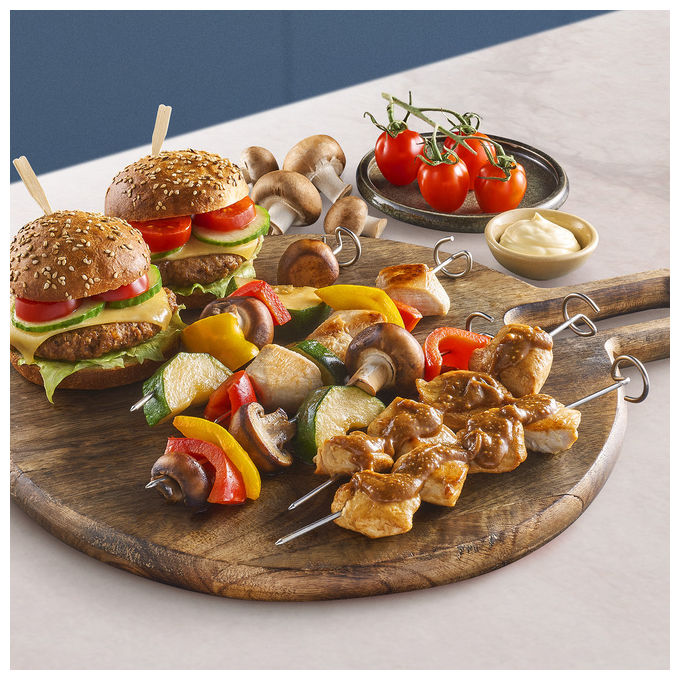 Philips HD9920-00 Accessorio Airfryer Set Cottura 2 Livelli con 5 Spiedini e Pinze per 6.2L 8.3L 9L colore Argento