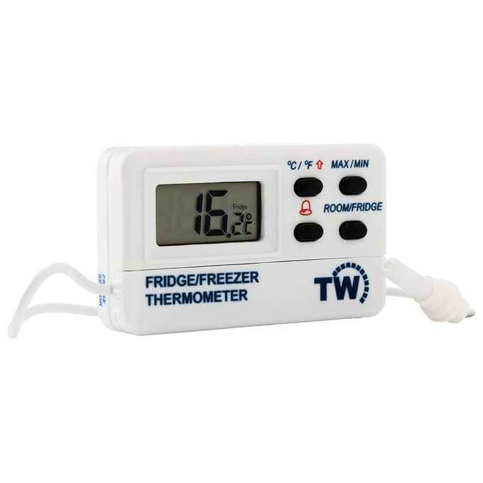 Explore Scientific, Termometro Digitale per Frigo e Freezer con 2 Sensori, Allarme temperatura, Display LCD