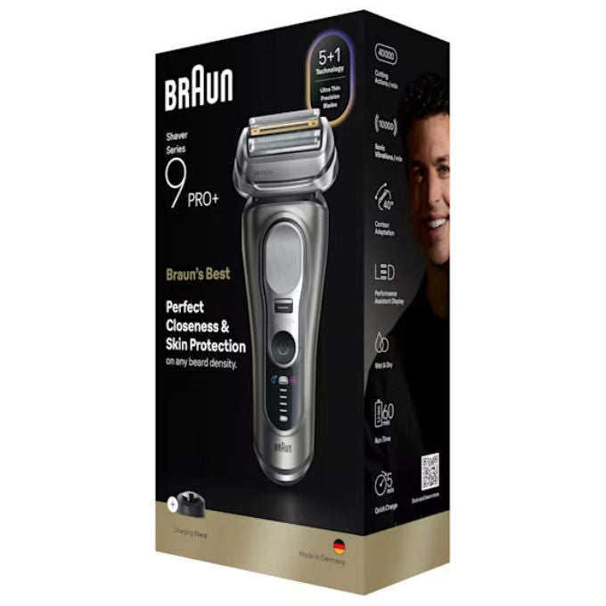 Braun Series 9 Pro+ 9615S, Rasoio Trimmer, Nero Grigio
