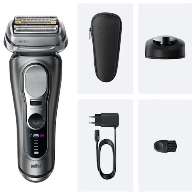 Braun Series 9 Pro+ 9615S, Rasoio Trimmer, Nero Grigio