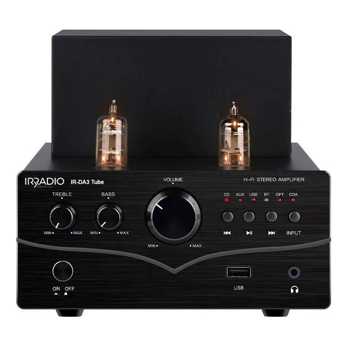 Irradio 550111015 IR-DA3 Tube Amplificatore Hi-Fi Ibrido Valvolare 50W RMS Bluetooth 5.0 colore Nero