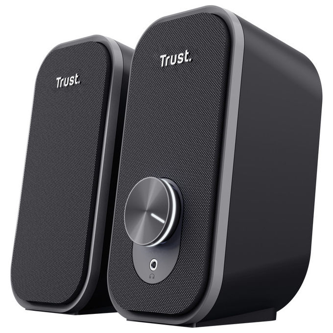 Trust, Altoparlante 2.0, 6W, Nero, Cablato