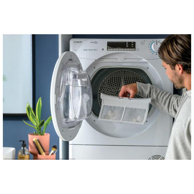 Candy CRO EH10N2TE-S Smart Pro Asciugatrice Pompa di Calore 10 Kg Classe D Wi-Fi 64 dB (85x59.6x58.5 cm) colore Bianco