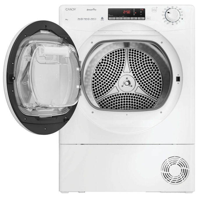 Candy CRO EH8N2TE-S Smart Pro Asciugatrice Pompa di Calore 8 Kg Classe D Wi-Fi 16 Programmi 66 dB (85x59.6x58.5 cm) colore Bianco