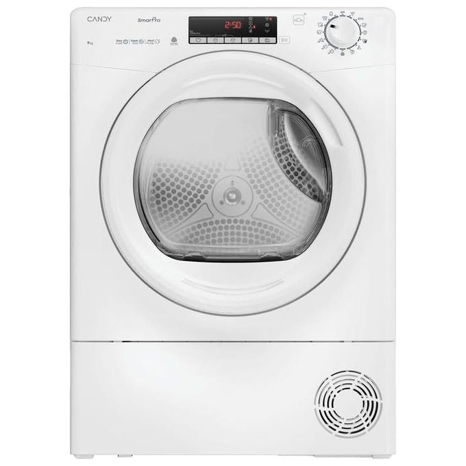 Candy RO EH9N2TE-S Rapido' Asciugatrice A Pompa Di Calore 9 Kg Classe D 66 Db Wi-Fi App Hon (85x59x58.5 Cm) Colore Bianco