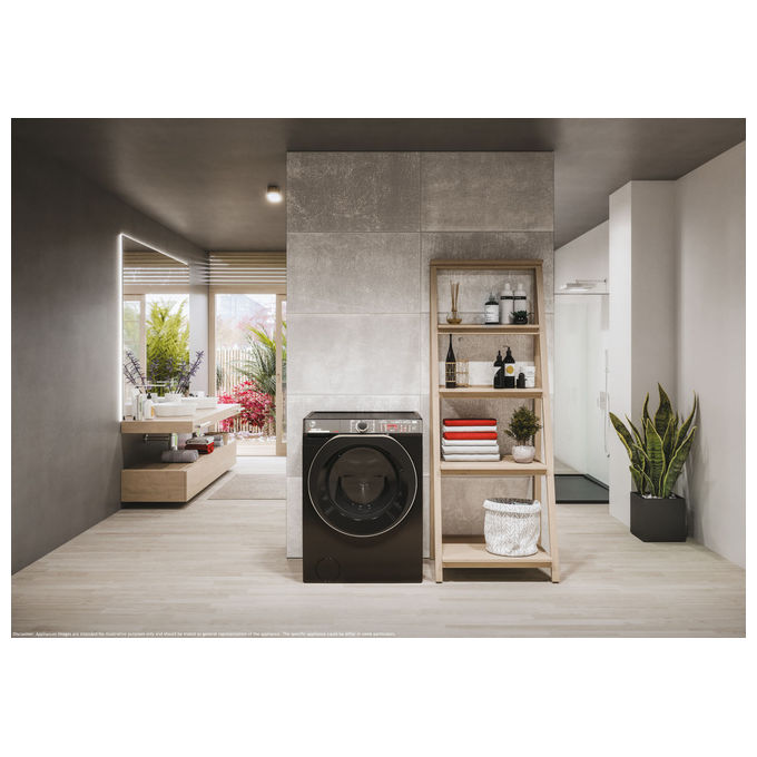 Hoover H5WPB 68AMBCB8-S H-WASH 550 Lavatrice 8 Kg 1600 rpm Classe A (85x60x53 cm) colore Nero