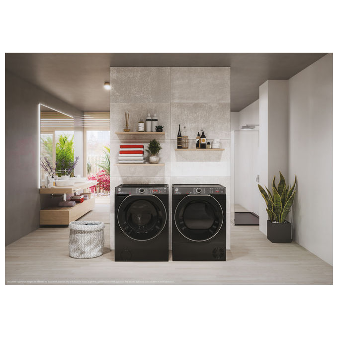 Hoover H5WPB 68AMBCB8-S H-WASH 550 Lavatrice 8 Kg 1600 rpm Classe A (85x60x53 cm) colore Nero