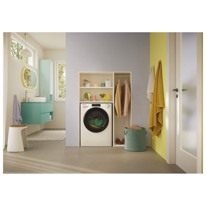 Candy CSOW41076TWMB8-S Smart Pro Inverter Lavasciuga Frontale 10-7 Kg 1400 rpm Classe A Vapore Wi-Fi Bluetooth (85x60x58 cm) colore Bianco