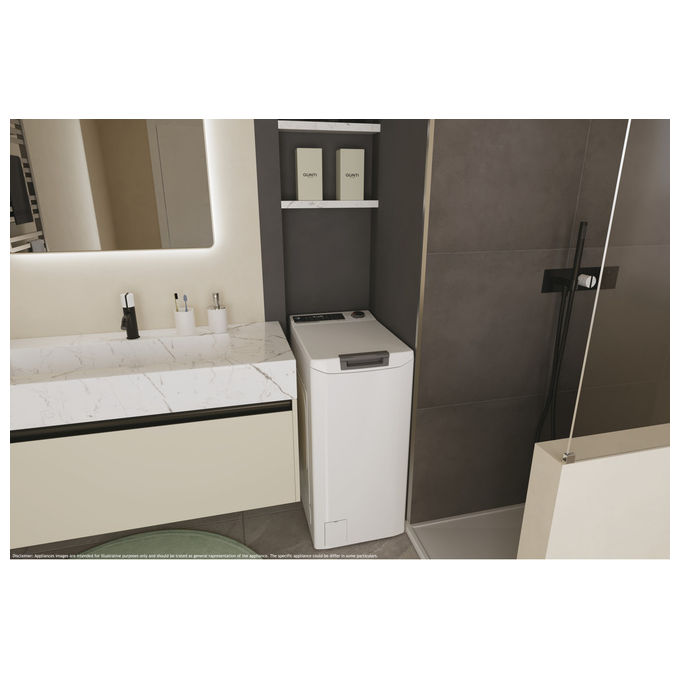 Hoover THOS476TM5-S H-Wash 500 Lavatrice Alto Carico 7 Kg 1400 rpm Classe A Wi-Fi Vapore Inverter (86x41x60 cm) colore Bianco