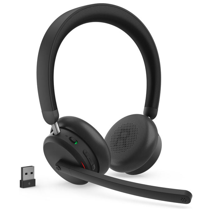 Lenovo Cuffie Wireless ANC 6550 Bluetooth Nero Microfono con Cancellazione Rumore Ufficio