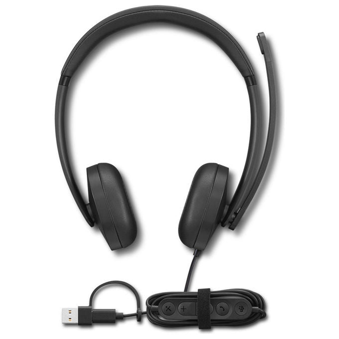 Lenovo, Auricolare VoIP 5000, Cablato USB tipo-C, Nero