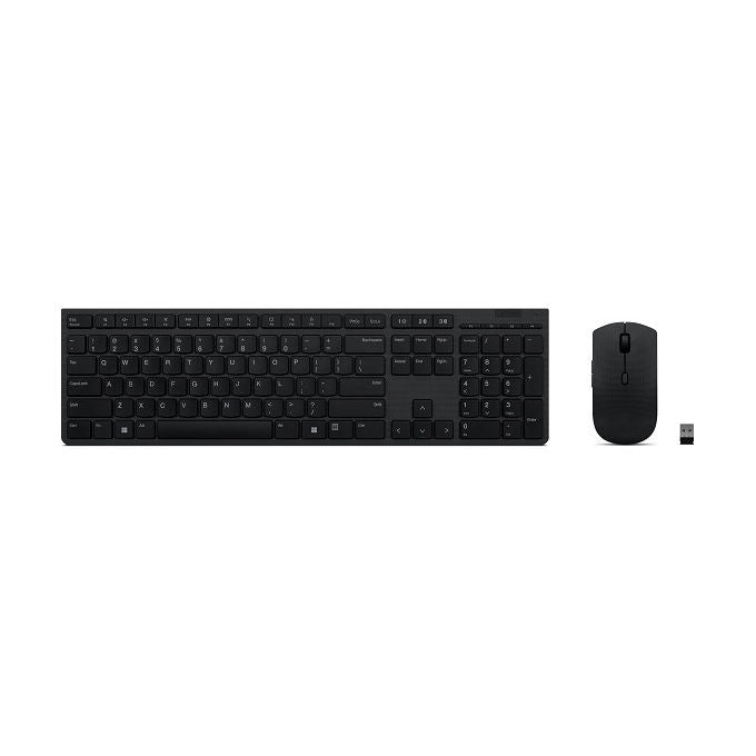 Lenovo, Tastiera Bluetooth, Layout Italiano, Ricarica Automatica, Nero