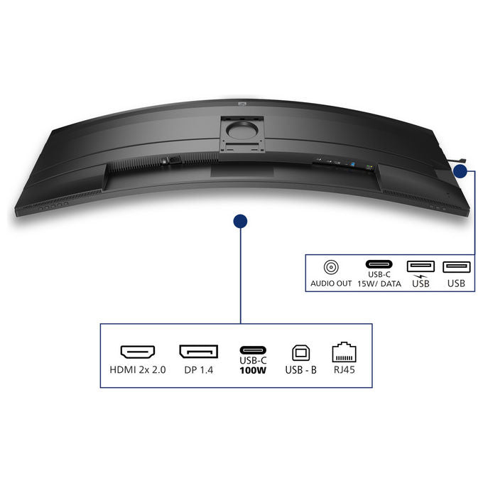 Philips 49B2U5900C-00 Serie 5000 Monitor PC Curvo 48.8'' Dual QHD 5120x1440 VA 32:9 USB-C KVM colore Nero