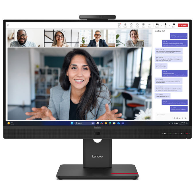 Lenovo, Monitor PC 23.8'' Full HD, ThinkVision T24-4v, LCD, Nero