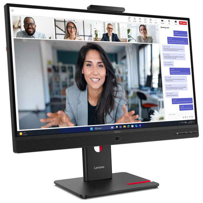 Lenovo, Monitor PC 23.8'' Full HD, ThinkVision T24-4v, LCD, Nero