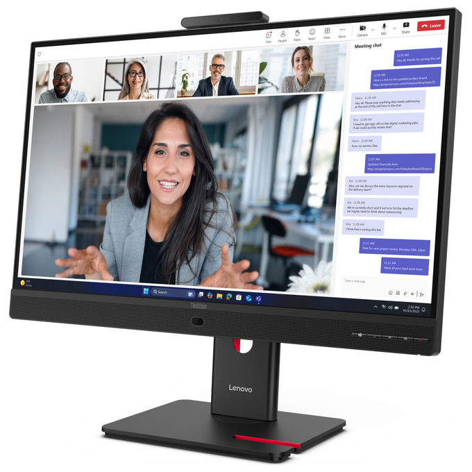Lenovo, Monitor PC 23.8'' Full HD, ThinkVision T24-4v, LCD, Nero