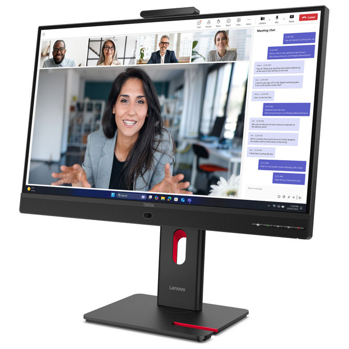 Lenovo, Monitor PC 23.8'' Full HD, ThinkVision T24-4v, LCD, Nero