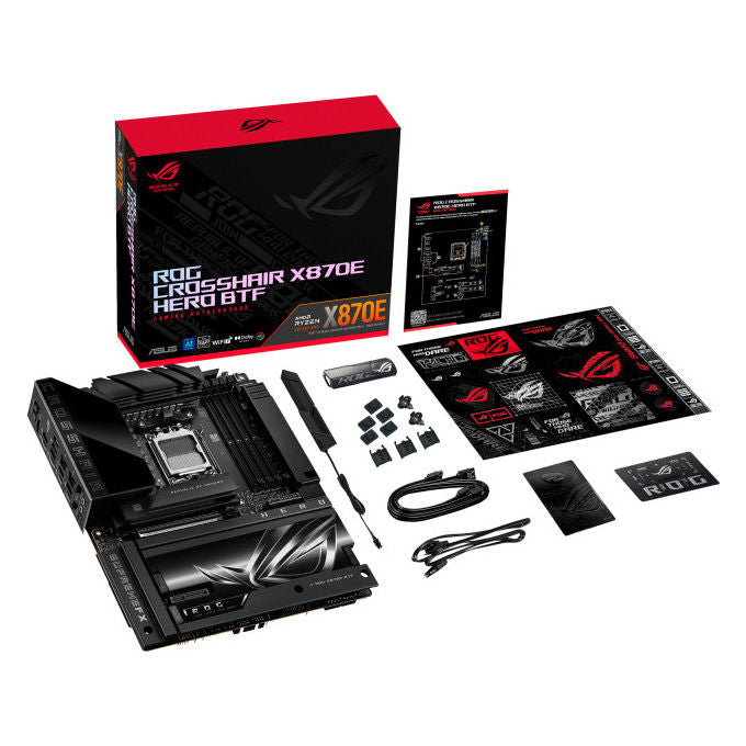 Asus Rog Crosshair X870E Hero BTF, Scheda Madre ATX, AMD X870E, Socket AM5, DDR5, Wi-Fi 7