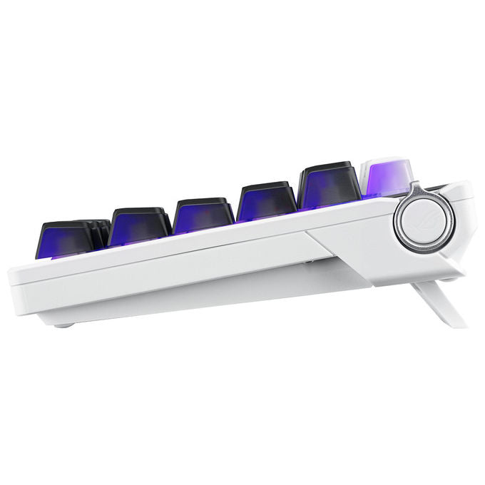Asus Rog Azoth X, Tastiera Gaming Meccanica Wireless, USB, RF, Bluetooth, Nero Bianco