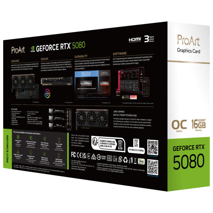 ASUS ProArt GeForce RTX 5080, 16 GB GDDR7