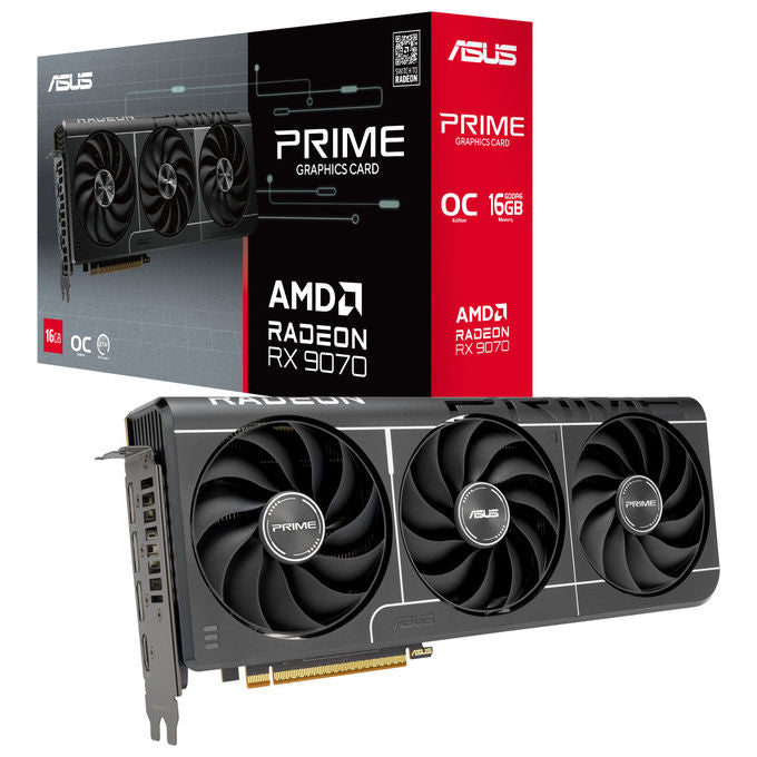 ASUS Prime RX9070 O16G EVO, AMD Radeon RX 9070, 16 GB GDDR6, Scheda Grafica