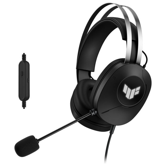 Asus, Cuffie Gaming TUF H1 Gen II, Cablate, USB Tipo A, Nero