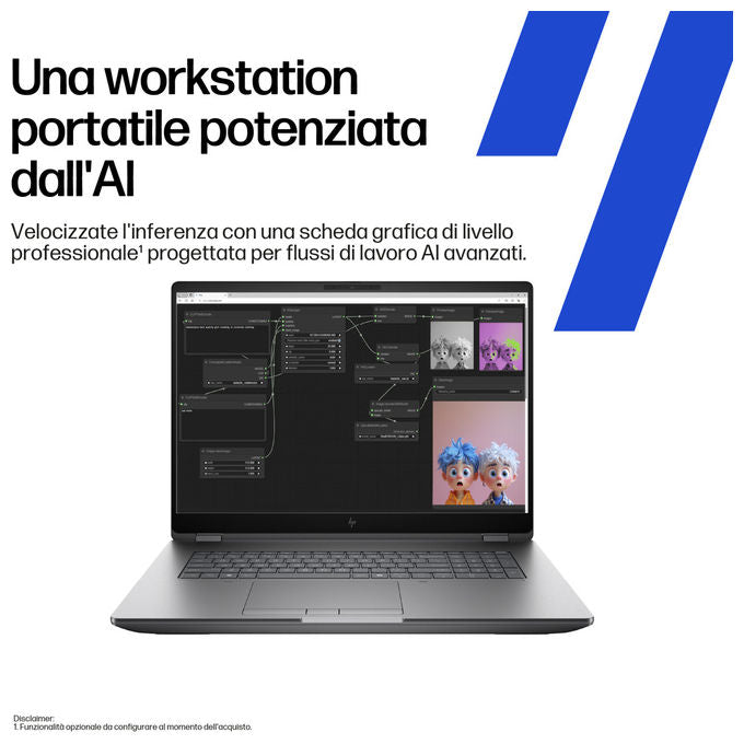 HP ZBook Fury G1i 18 Workstation Mobile Intel Core Ultra 9 285HX 64gb 2TB SSD Wi-Fi 7 Grafica NVIDIA RTX PRO colore Argento