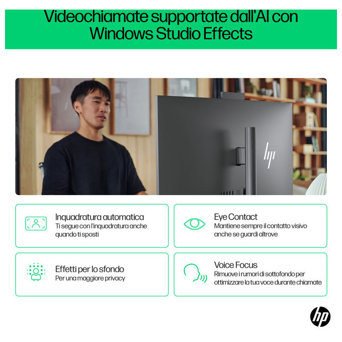 HP, OmniStudio X 32-c0011nl, PC All-in-one, Intel Core Ultra 7, 80 cm 4K, Argento
