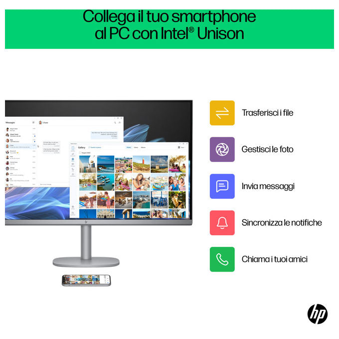 HP, OmniStudio X 32-c0011nl, PC All-in-one, Intel Core Ultra 7, 80 cm 4K, Argento