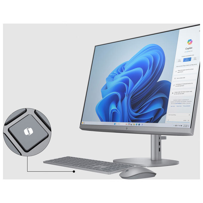 HP, OmniStudio X 32-c0011nl, PC All-in-one, Intel Core Ultra 7, 80 cm 4K, Argento