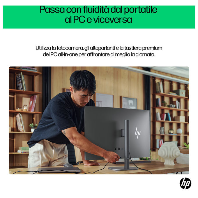 HP, OmniStudio X 32-c0011nl, PC All-in-one, Intel Core Ultra 7, 80 cm 4K, Argento