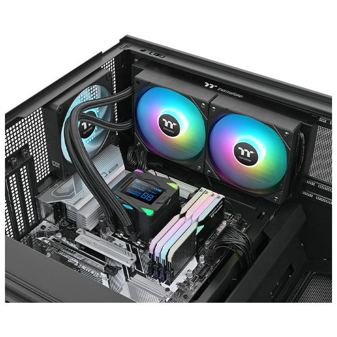 Thermaltake, KIT_ Raffreddamento a Liquido LA240-S ARGB, Ventola 12cm, Nero