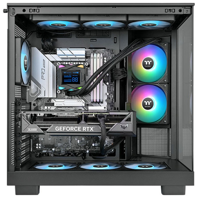 Thermaltake, KIT_ Raffreddamento a Liquido LA240-S ARGB, Ventola 12cm, Nero