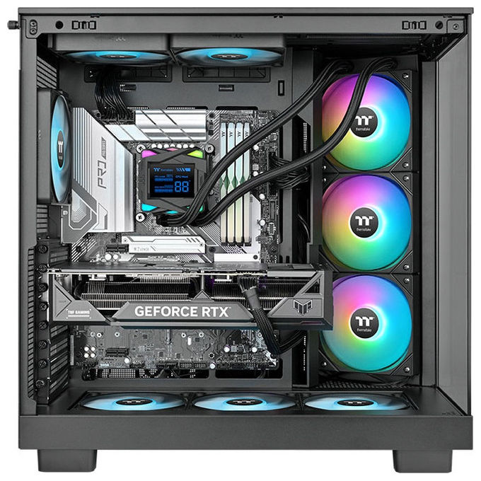 Thermaltake LA360-S ARGB, Kit Raffreddamento a Liquido, Radiatore 360mm, Ventole 12cm, Nero