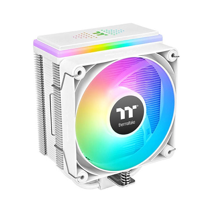 Thermaltake Astria 400 ARGB, Raffreddatore ad Aria Bianco, 12 cm, CPU AMD Intel