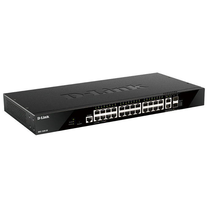 D-Link, Switch di Rete Gestito L3, 10G Ethernet, DGS-1520-28-E, Montaggio Rack