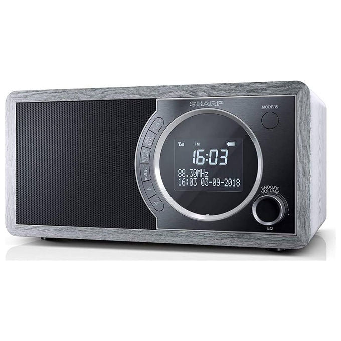 Sharp, Radio Digitale DAB+-FM con Bluetooth, DR-450, Grigio