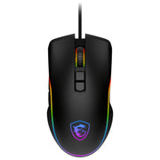 MSI, Mouse Gaming Ambidestro, Ottico, 7200 DPI, Usb, Nero