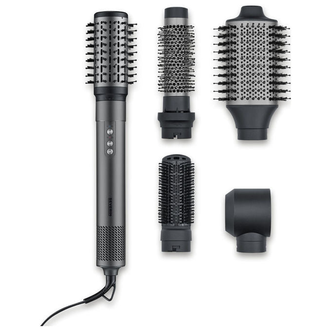 Severin, Kit Styling Capelli, 1500W, Antracite Argento, Tecnologia Ioni
