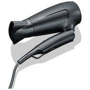 Severin HT 0159 Asciugacapelli da Viaggio 1600 W Manico Pieghevole Doppio Voltaggio 2 Temperature Concentratore colore Nero