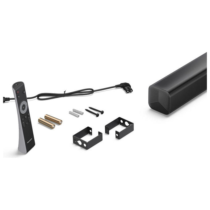 Sharp HT-SB145 Soundbar 2.0 Canali 150W Bluetooth 5.3 HDMI ARC USB AUX Montabile a Parete colore Nero