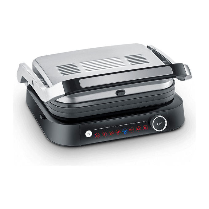 Severin KG2395 Bistecchiera elettrica 1800 W 7 programmi automatici temperatura fino a 230° piastre rimovibili lavabili colore Nero