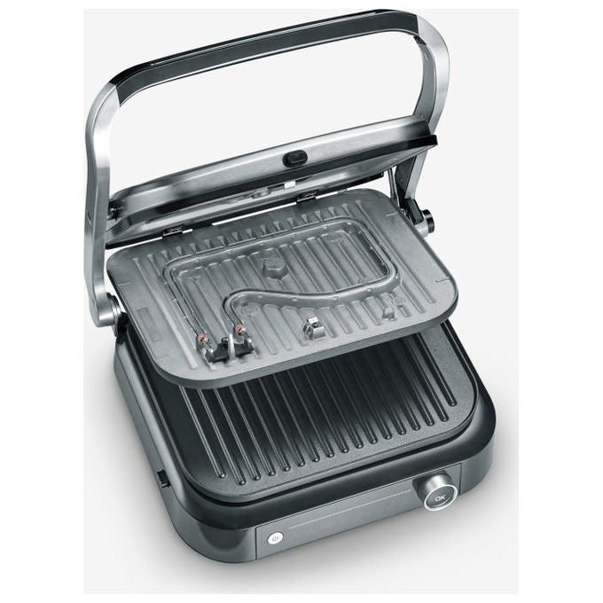 Severin KG2395 Bistecchiera elettrica 1800 W 7 programmi automatici temperatura fino a 230° piastre rimovibili lavabili colore Nero