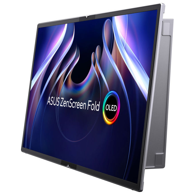 Asus ZenScreen Fold OLED MQ17QH, Monitor PC Pieghevole 17.3'', Quad HD Argento